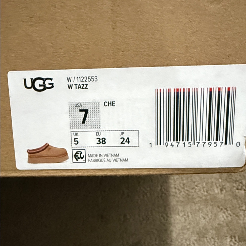 UGG Tan and Red Ankle Boots - Picture 7 of 7